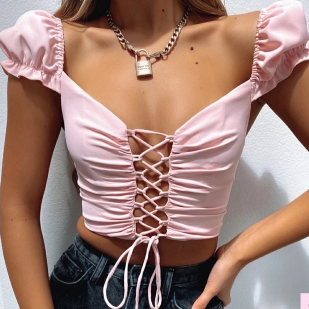 White Fox We Need Space Crop Top